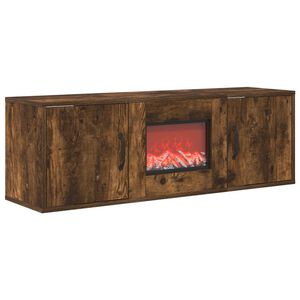 vidaXL Lareira el&eacute;trica Carvalho Fumado 110 x 30 x 36,5 cm