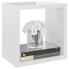 vidaXL Prateleiras parede forma de cubo 4pcs 22x15x22 cm branco brilh.