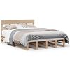vidaXL Cama sem colch&atilde;o 135x190 cm madeira de pinho maci&ccedil;a