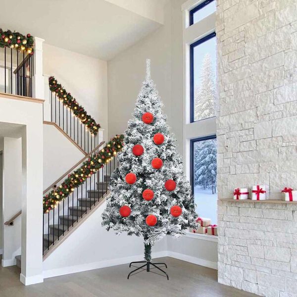 vidaXL Conjunto de Bolas de Natal 4 pcs Vermelho Plástico