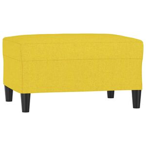vidaXL Apoio de p&eacute;s 70x55x41 cm tecido amarelo-claro