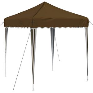 vidaXL Tenda de Festa Pop-up 195 x 195 x 245 cm Cinzento-acastanhado