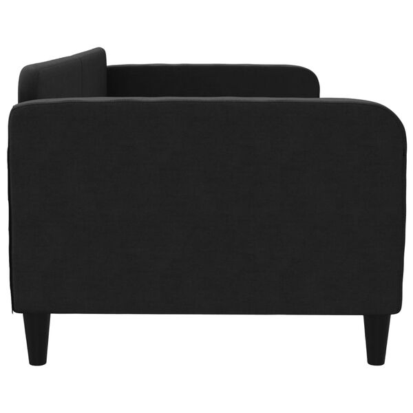 vidaXL Sof&aacute;-cama 90x190 cm tecido preto