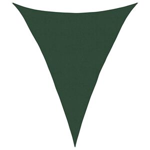 vidaXL Para-sol estilo vela 160 g/m&sup2; 5x7x7 m PEAD verde-escuro