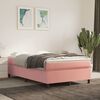 vidaXL Cama boxspring com colch&atilde;o 120x200 cm veludo rosa