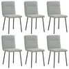 vidaXL Cadeiras de jantar 6 pcs veludo cinzento-claro