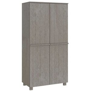 vidaXL Roupeiro HAMAR 89x50x180 cm pinho maci&ccedil;o cinza-claro