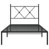 vidaXL Estrutura de cama com cabeceira 90x200 cm metal preto