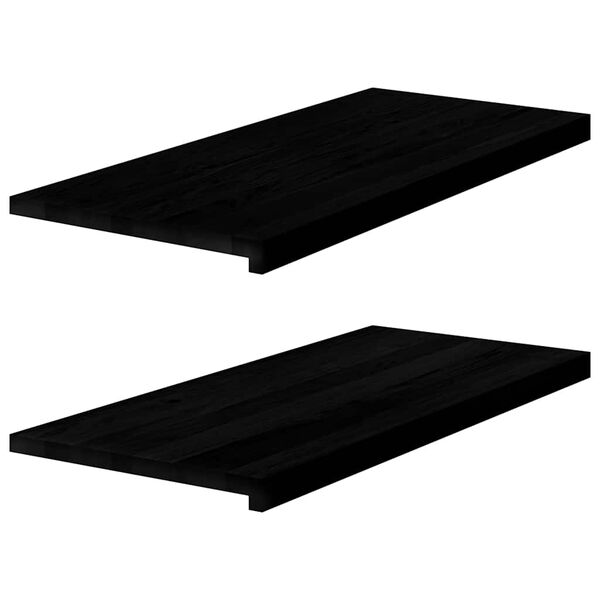 vidaXL Soleiras da janela 2 pcs 90x40x2 cm carvalho castanho-escuro