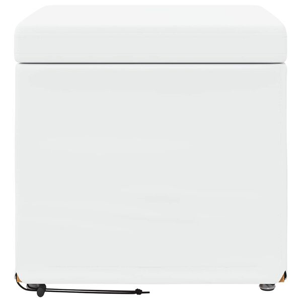 vidaXL Banqueta Branco Couro Sint&eacute;tico e Madeira de Engenharia