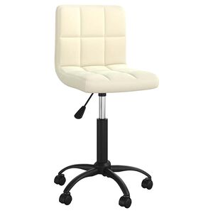 vidaXL Cadeira de jantar girat&oacute;ria veludo cor creme
