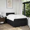 vidaXL Cama boxspring com colch&atilde;o 120x190 cm tecido preto