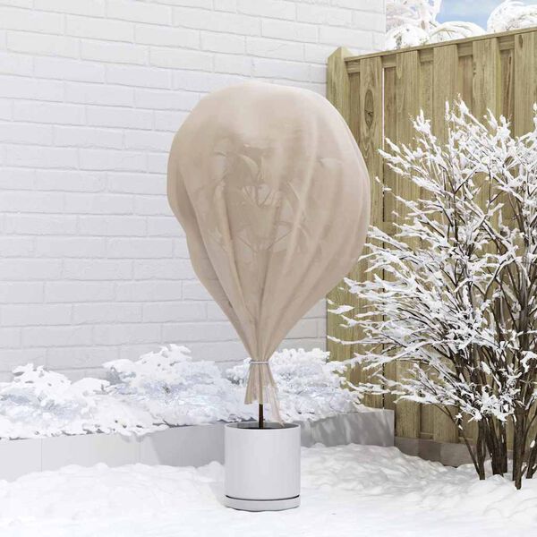 vidaXL Fleece de Prote&ccedil;&atilde;o Contra Geada para Plantas Bege 20 x 3,2 m