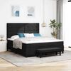 vidaXL Cama Box com colch&atilde;o com cabeceira Preto 180 x 200 cm tecido
