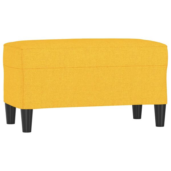 vidaXL Banco 70x35x41 cm tecido amarelo-claro
