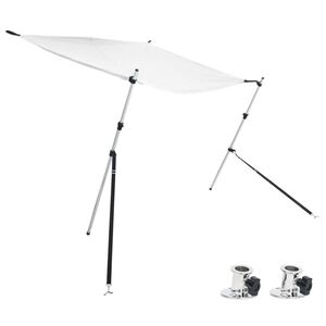 vidaXL Conjunto extens&atilde;o de toldo em T 170x170x(113-182,5) cm branco