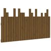 vidaXL Cabeceira de parede 146,5x3x80 cm pinho maci&ccedil;o castanho-mel