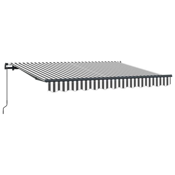 vidaXL Toldo Retr&aacute;til Manual Antracite 300 x 200 cm tecido
