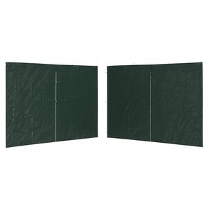 vidaXL Parede lateral com fecho p/ tenda de festas 2 pcs PE verde