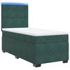 vidaXL Cama com molas/colch&atilde;o 90x190 cm veludo verde-escuro