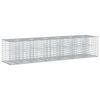vidaXL Cama elevada de gabi&atilde;o 2 unid. 260 x 60 x 55 cm A&ccedil;o Galvanizado