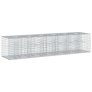 vidaXL Cama elevada de gabi&atilde;o 2 unid. 260 x 60 x 55 cm A&ccedil;o Galvanizado