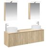 vidaXL Conjunto de Arm&aacute;rios para Banheiro 5 pcs Carvalho Sonoma