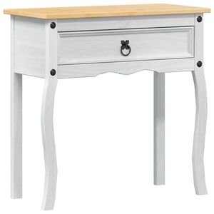 vidaXL Mesa console Branco 73 x 35 x 73 cm Madeira de Pinheiro S&oacute;lida