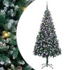 vidaXL &Aacute;rvore de Natal Artificial Verde 210 cm PVC, A&ccedil;o e Pl&aacute;stico