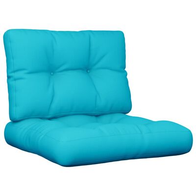 vidaXL Almofadões para sofás de paletes 2 pcs tecido turquesa