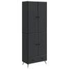 vidaXL Conjunto de Gabinete 2 unid. Preto Derivados de Madeira