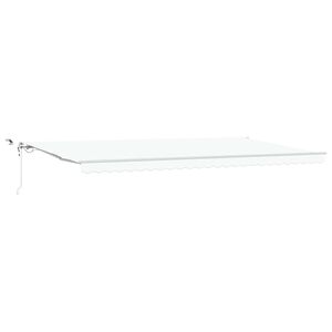 vidaXL Toldo retr&aacute;til Branco 600 &times; 300 cm Poli&eacute;ster