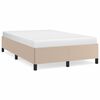 vidaXL Estrutura de cama sem colch&atilde;o 120x190cm couro artif. cappuccino