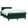 vidaXL Cama com molas/colch&atilde;o 120x220 cm veludo verde-escuro