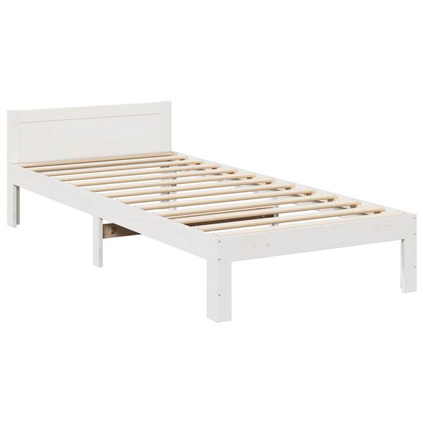 vidaXL Estrutura de cama familiar sem colch&atilde;o branco 270x200 cm