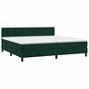 vidaXL Cama com molas/colch&atilde;o 200x200 cm veludo verde-escuro