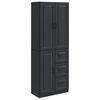 vidaXL Conjunto de Gabinete 2 pcs Preto Derivados de Madeira