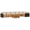 vidaXL Conjunto de Sof&aacute;s para Exterior 7 pcs Natural 79 x 79 x 37 cm