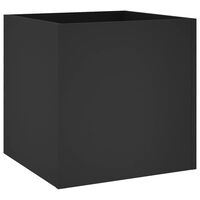 vidaXL Vaso/floreira 40x40x40 cm derivados de madeira preto
