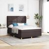 vidaXL Cama Box Springs com Colch&atilde;o Cinza Escuro 90x190 cm tecido