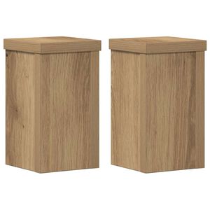 vidaXL Suportes p/ plantas 2 pcs 10x10x18 cm derivados madeira
