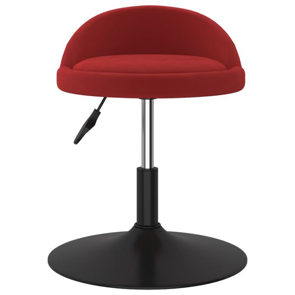 vidaXL Cadeiras de jantar girat&oacute;rias 2 pcs veludo vermelho tinto