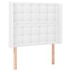 vidaXL Cama box spring c/ colch&atilde;o/LED 90x200cm couro artificial branco