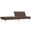 vidaXL Sof&aacute;-cama de 2 lugares tecido cinzento-acastanhado