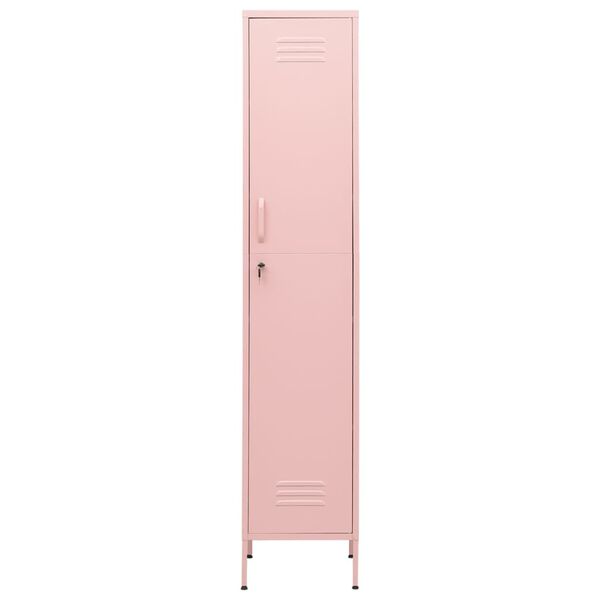 vidaXL Cacifo 35x46x180 cm aço rosa