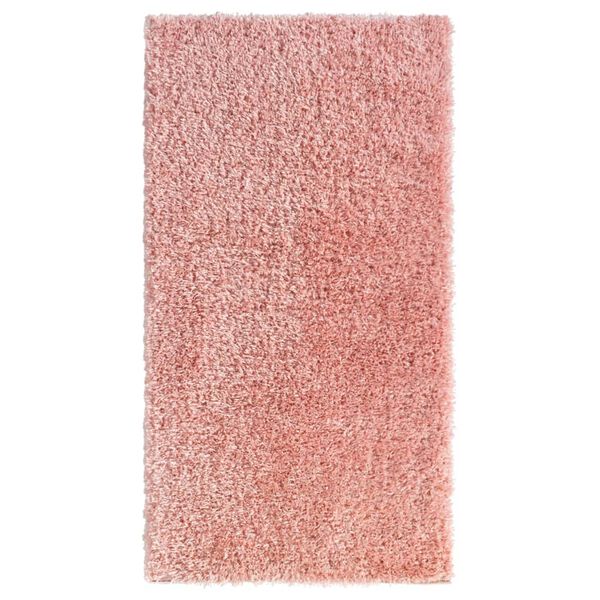 vidaXL Tapete shaggy de pelo alto com 50 mm 80x150 cm rosa