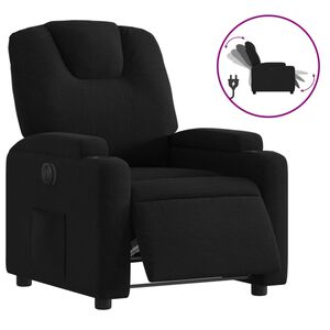 vidaXL Poltrona el&eacute;trica reclin&aacute;vel tecido preto