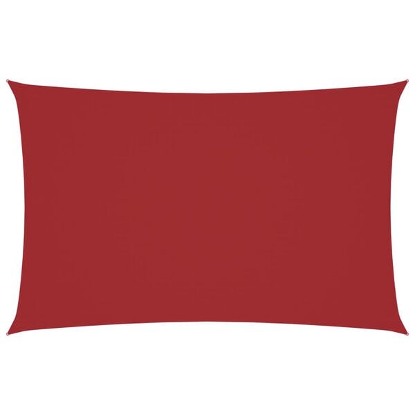 vidaXL Para-sol estilo vela tecido oxford retangular 2x4,5 m vermelho