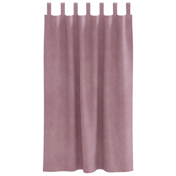vidaXL Cortinas opacas 2 pcs Rosa Escuro 140 x 175 cm Veludo