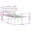 vidaXL Cama com estante sem colch&atilde;o 135x190 cm pinho maci&ccedil;o